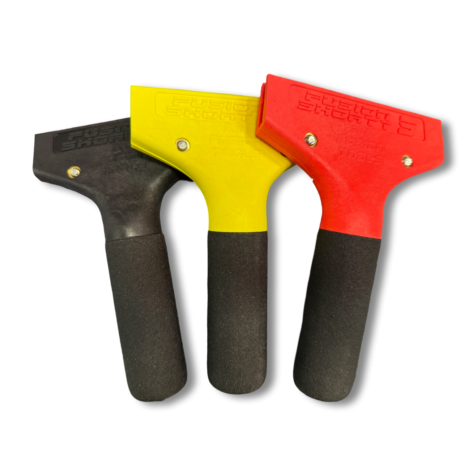 Fusion Shorty Squeegee Handle – Yellow And Coral